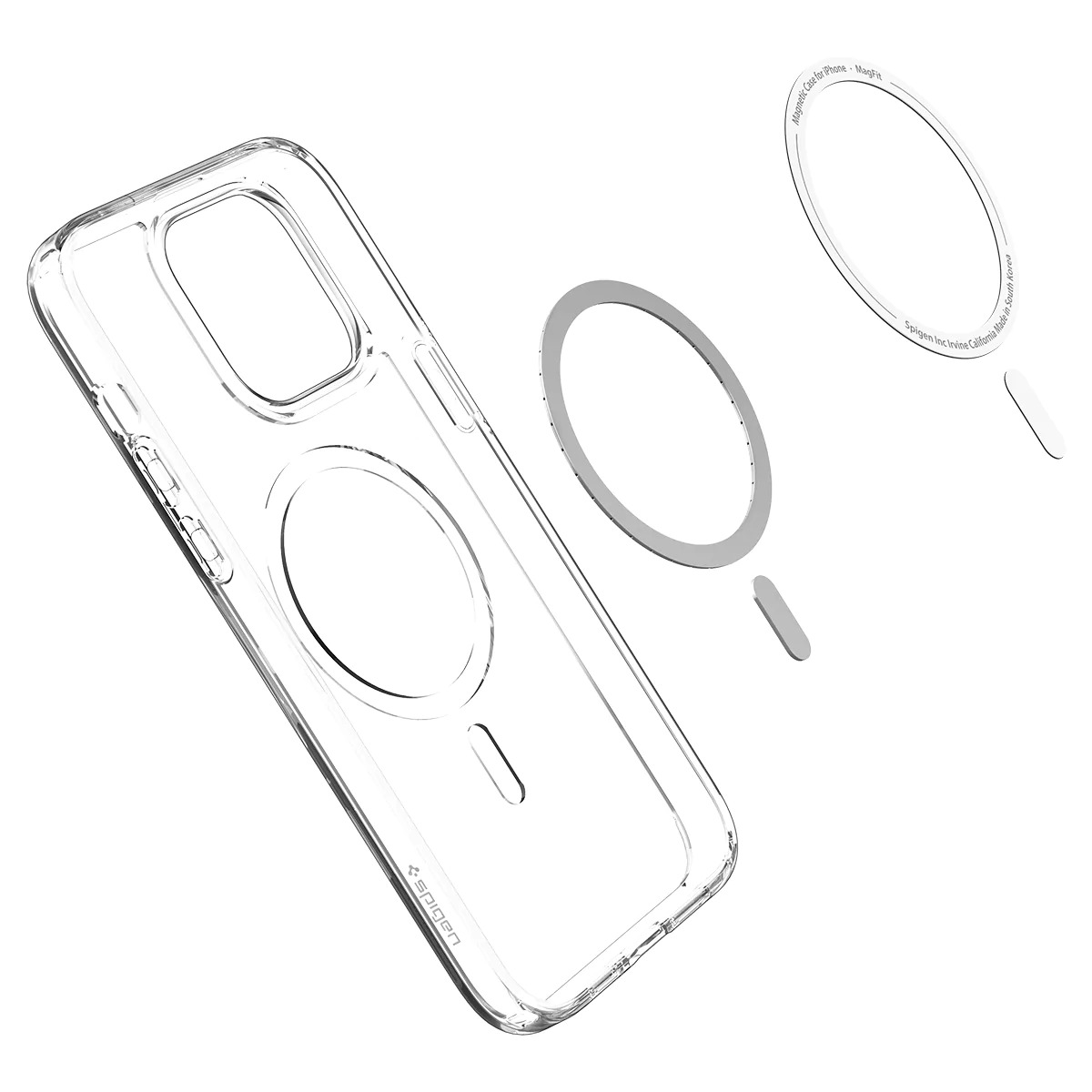 Etui pancerne z wbudowanym pierścieniem magnetycznym kompatybilne z akcesoriami z serii MagSafe Spigen Ultra Hybrid Mag do iPhone 14 Pro
